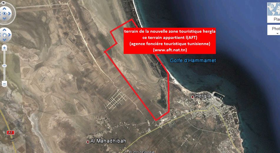 Image terrain vue de mer sousse tunisie 2